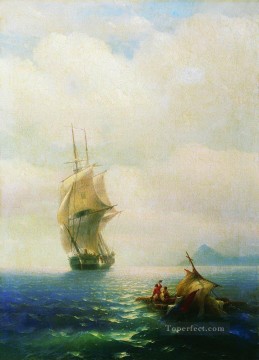 イワン・コンスタンティノヴィチ・アイヴァゾフスキー Painting - 嵐の後 1854 ロマンチックなイワン・アイヴァゾフスキー ロシア